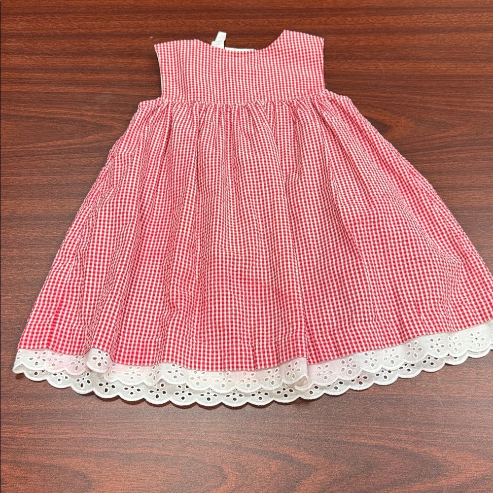 Little Bitty Size 3 Adorable Red Gingham Ladybug Dress for girls - Picture 4 of 4